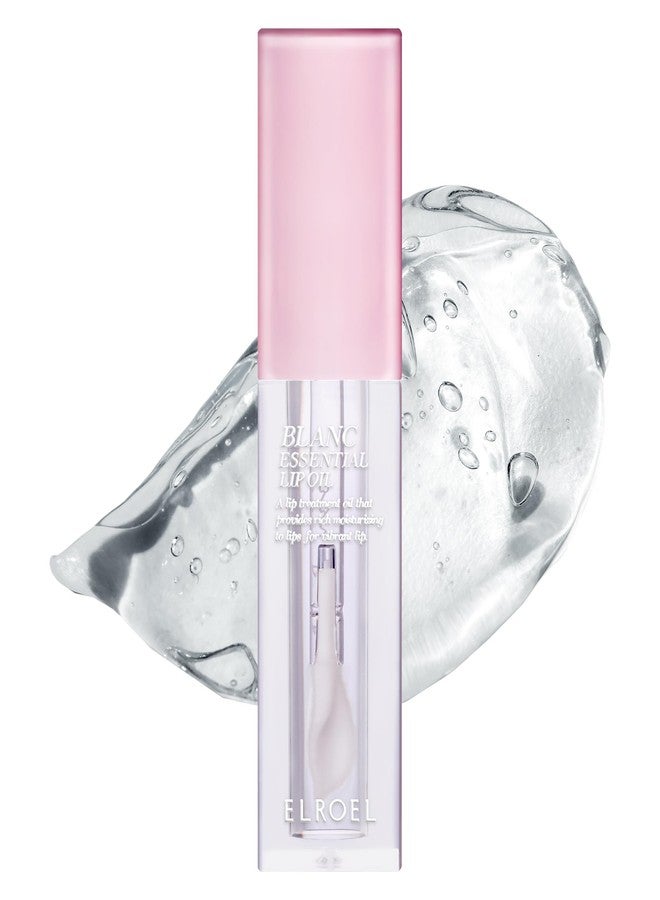 ELROEL Blanc Essential Lip Oil - 50HR Moisturizing & Hydrating Korean Lip Gloss Makeup with 6 Botanical Extracts - Lightweight, Non-Sticky Clear Essence Overnight Repair 0.15 fl oz (#01 Pure Lychee) - Image 1